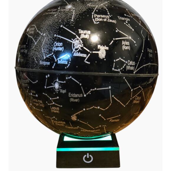 Desktop Magnetic Globe With Light Up Base Constellation Solar System Display - Picture 3 of 8